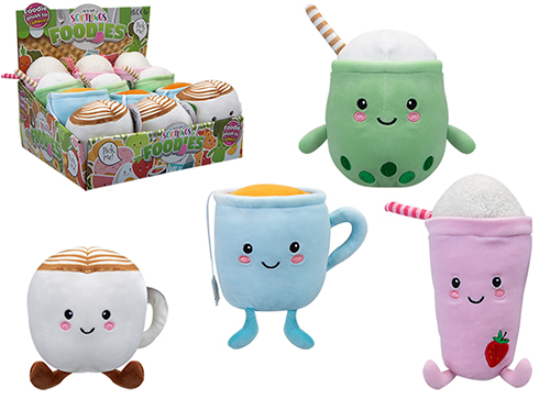 (Mis 1) CAFE FOODIES (Caffetteria) Peluche 16cm 4ass In espo da 12pz…x12…x72